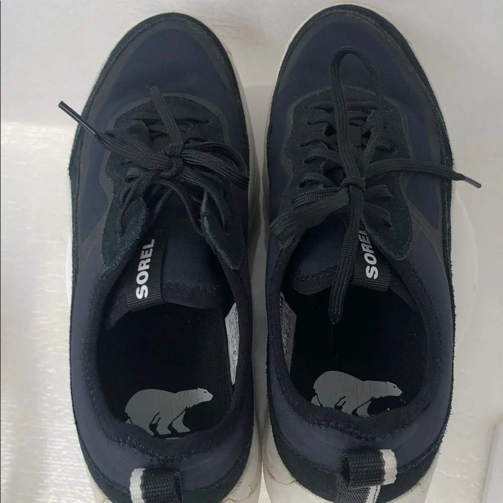 Sorel Ona 503 Sneakers Everyday Waterproof Low Top Black and Chalk Size 9 - Picture 5 of 13